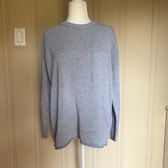 Eileen Fisher Organic Cotton Tencel Lightweight pale blue sweater sz XS - Picture 2 of 7